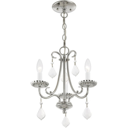 Three Light Dimmable Chandelier With Shades HomeRoots