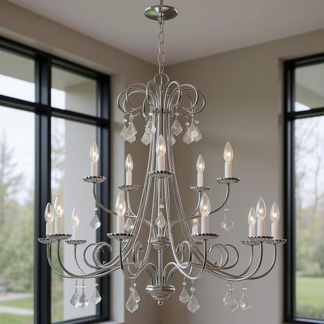 Multi Light Dimmable Chandelier With Shades HomeRoots