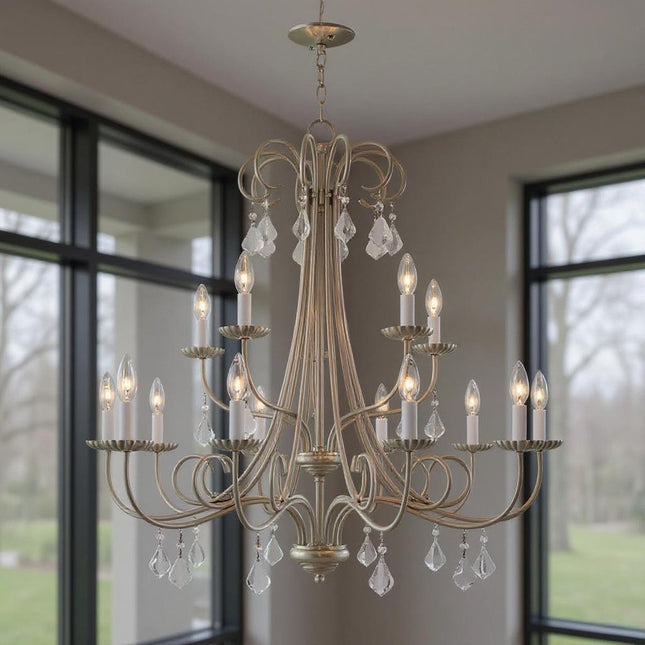 Multi Light Dimmable Chandelier With Shades HomeRoots