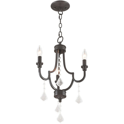 Three Light Dimmable Chandelier With Shades HomeRoots