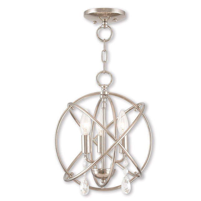 Three Light Dimmable Chandelier With Shades HomeRoots