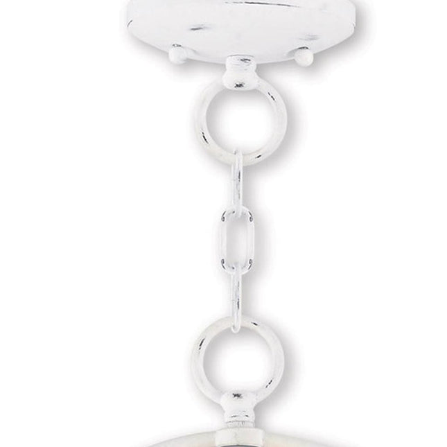 White Three Light Metal Dimmable Chandelier With Shades