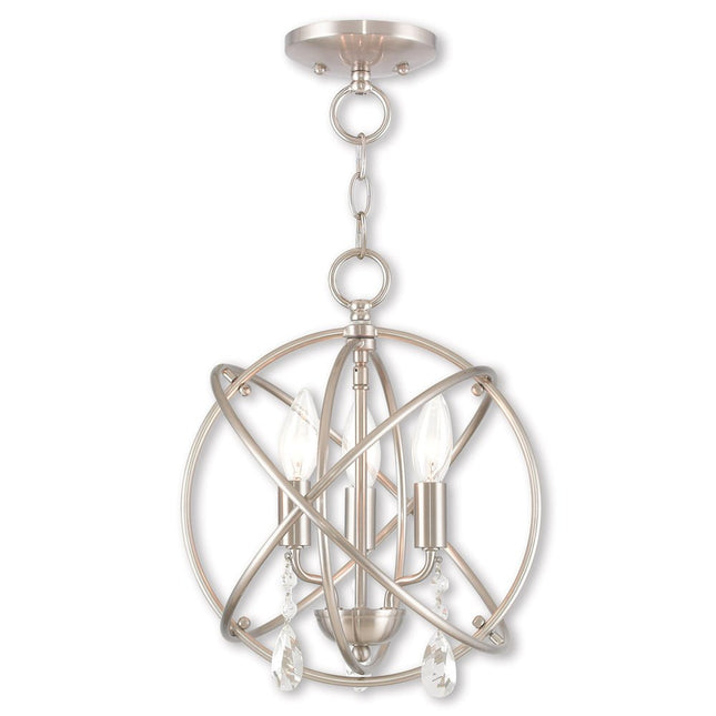 Three Light Dimmable Chandelier With Shades HomeRoots