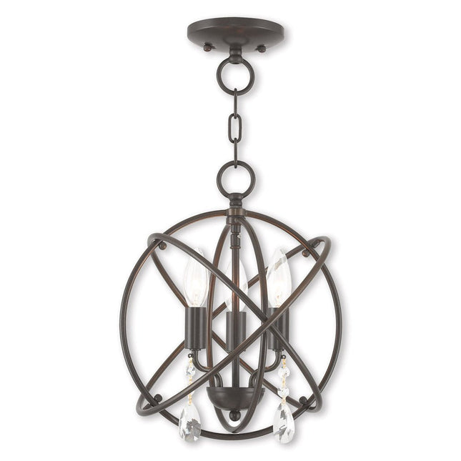 Three Light Dimmable Chandelier With Shades HomeRoots