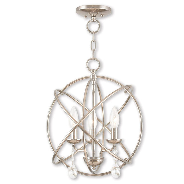 Three Light Dimmable Chandelier With Shades HomeRoots