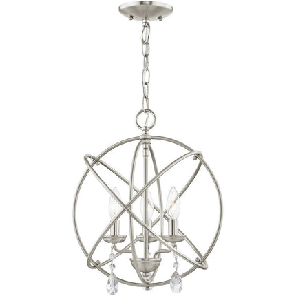 Three Light Dimmable Chandelier With Shades HomeRoots