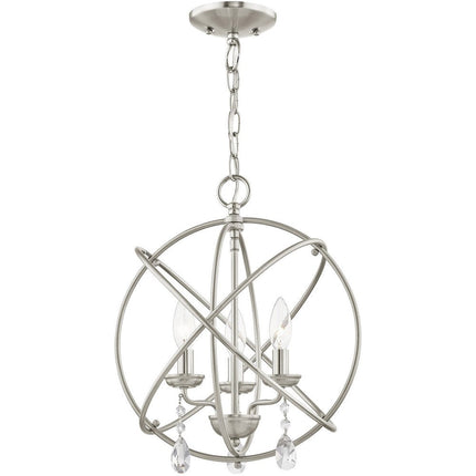 Three Light Dimmable Chandelier With Shades HomeRoots