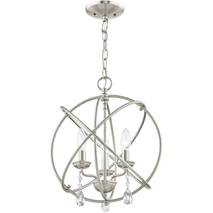 Three Light Dimmable Chandelier With Shades HomeRoots