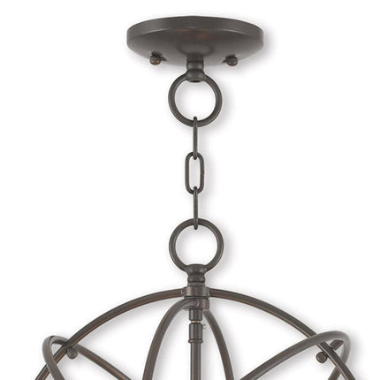 Three Light Dimmable Chandelier With Shades HomeRoots