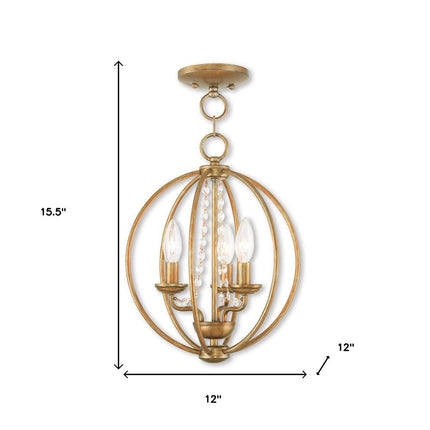 Three Light Dimmable Chandelier With Shades HomeRoots