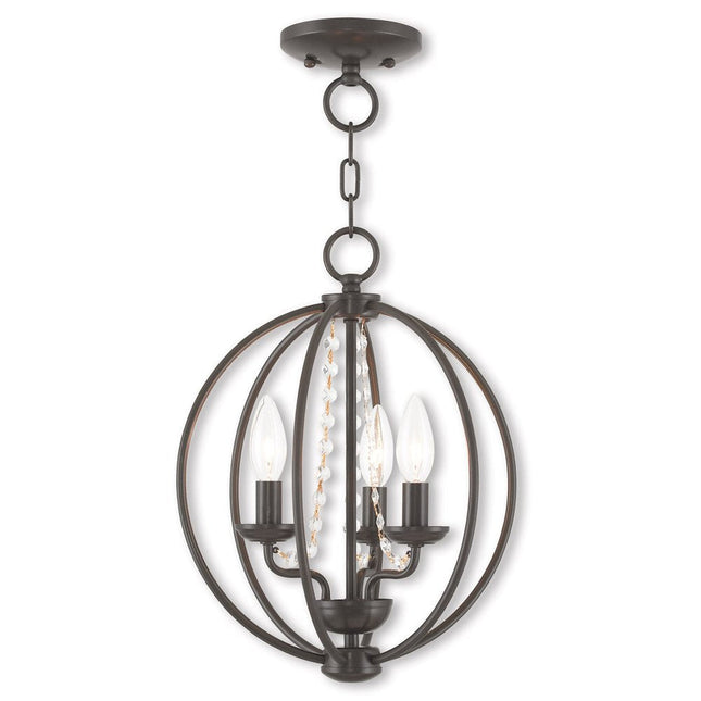 Three Light Dimmable Chandelier With Shades HomeRoots