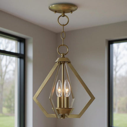 Two Light Dimmable Chandelier With Shades HomeRoots