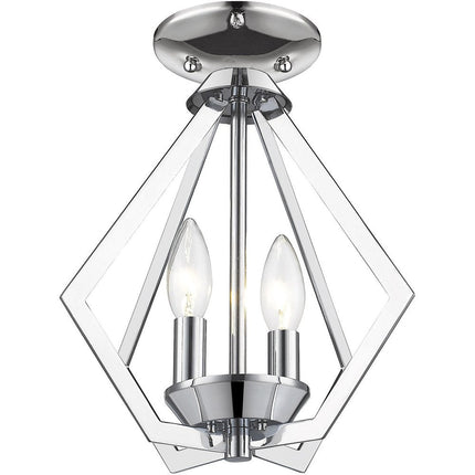 Two Light Dimmable Chandelier With Shades HomeRoots