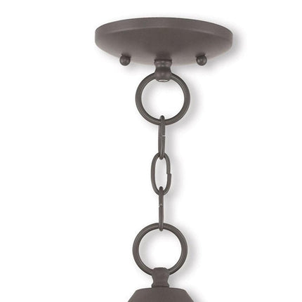 Bronze Two Light Dimmable Chandelier With Shades HomeRoots