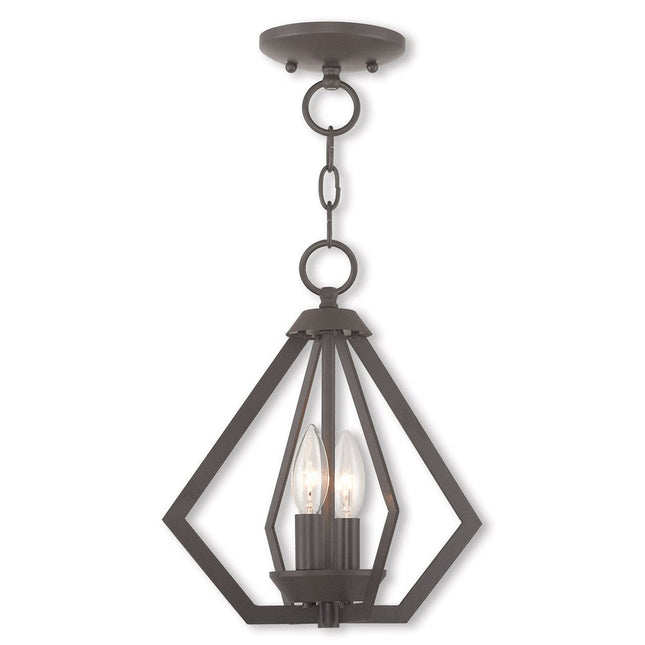 Bronze Two Light Dimmable Chandelier With Shades HomeRoots