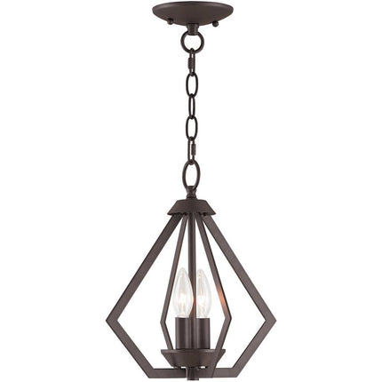Bronze Two Light Dimmable Chandelier With Shades HomeRoots