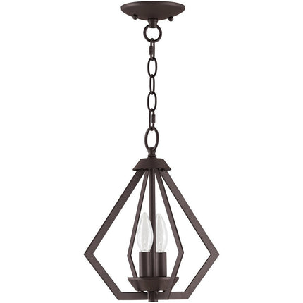 Bronze Two Light Dimmable Chandelier With Shades HomeRoots
