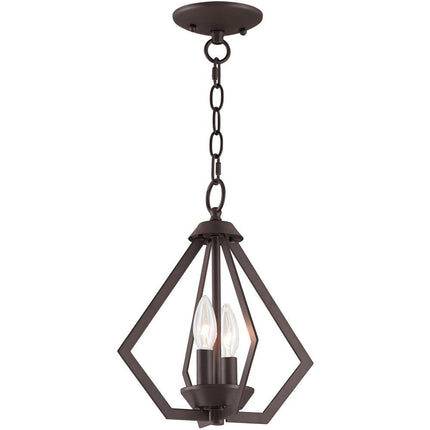 Bronze Two Light Dimmable Chandelier With Shades HomeRoots