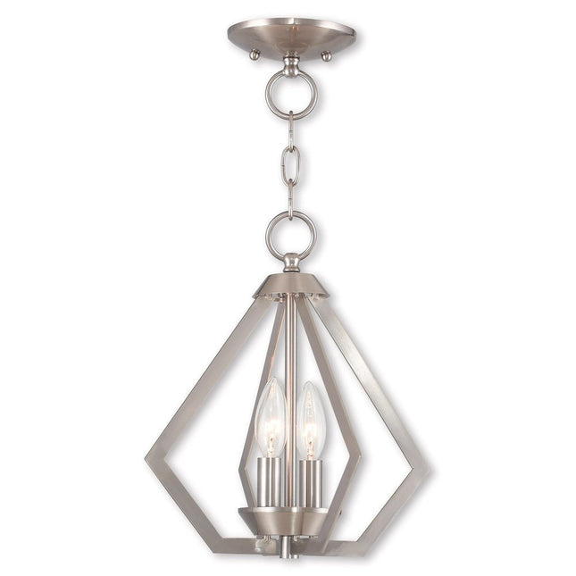 Two Light Dimmable Chandelier With Shades HomeRoots