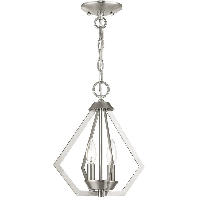 Two Light Dimmable Chandelier With Shades HomeRoots