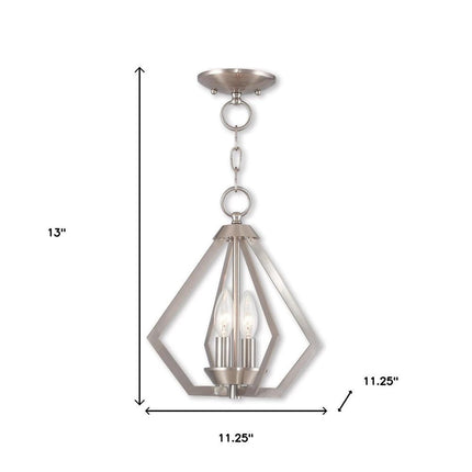 Two Light Dimmable Chandelier With Shades HomeRoots