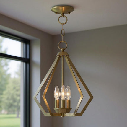 Three Light Dimmable Chandelier With Shades HomeRoots