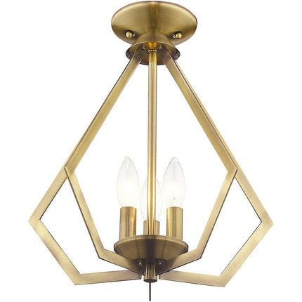 Three Light Dimmable Chandelier With Shades HomeRoots