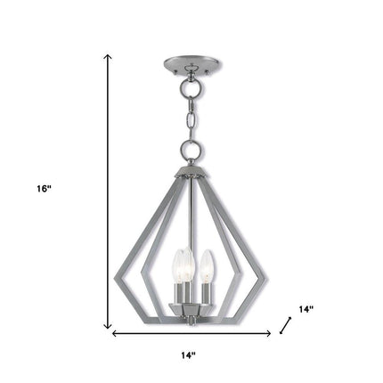 Three Light Dimmable Chandelier With Shades HomeRoots