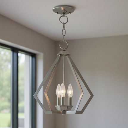 Three Light Dimmable Chandelier With Shades HomeRoots