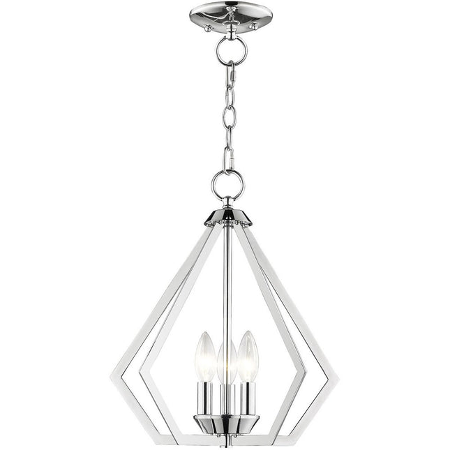 Silver Three Light Metal Dimmable Chandelier With Shades