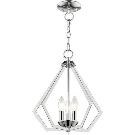 Silver Three Light Metal Dimmable Chandelier With Shades