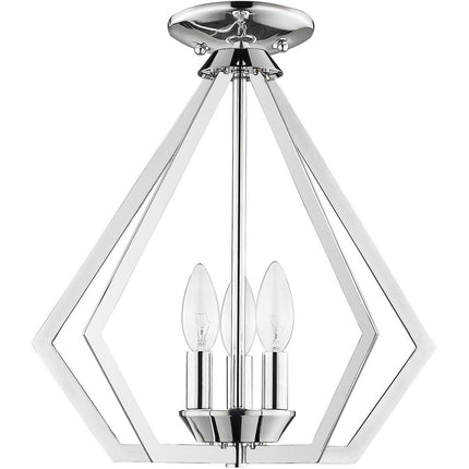 Silver Three Light Metal Dimmable Chandelier With Shades