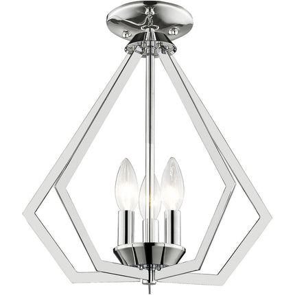 Silver Three Light Metal Dimmable Chandelier With Shades