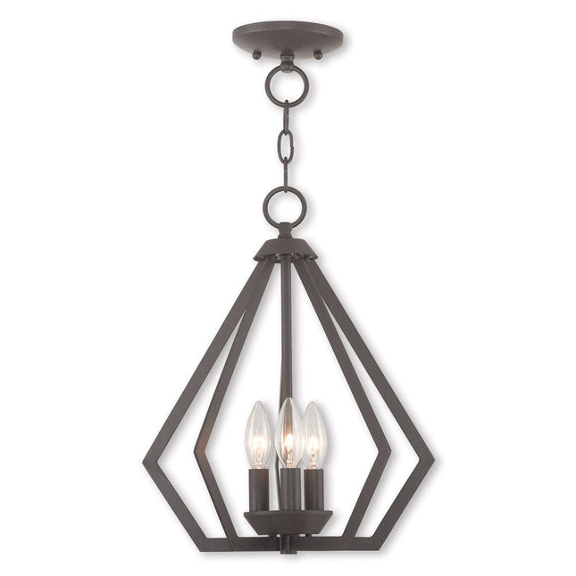 Bronze Three Light Dimmable Chandelier With Shades HomeRoots