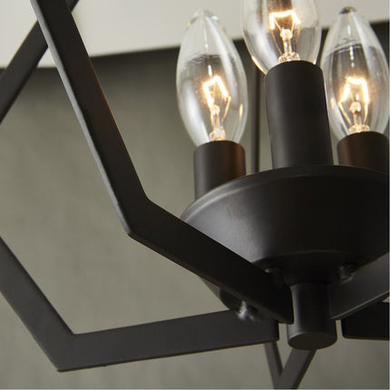 Bronze Three Light Dimmable Chandelier With Shades HomeRoots