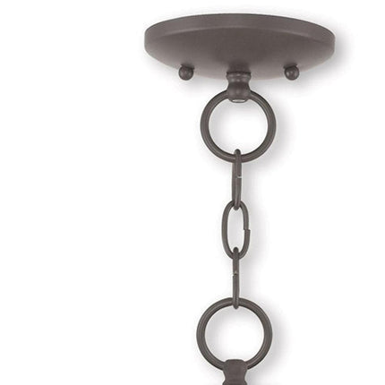 Bronze Three Light Dimmable Chandelier With Shades HomeRoots