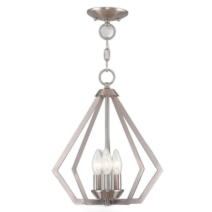 Three Light Dimmable Chandelier With Shades HomeRoots