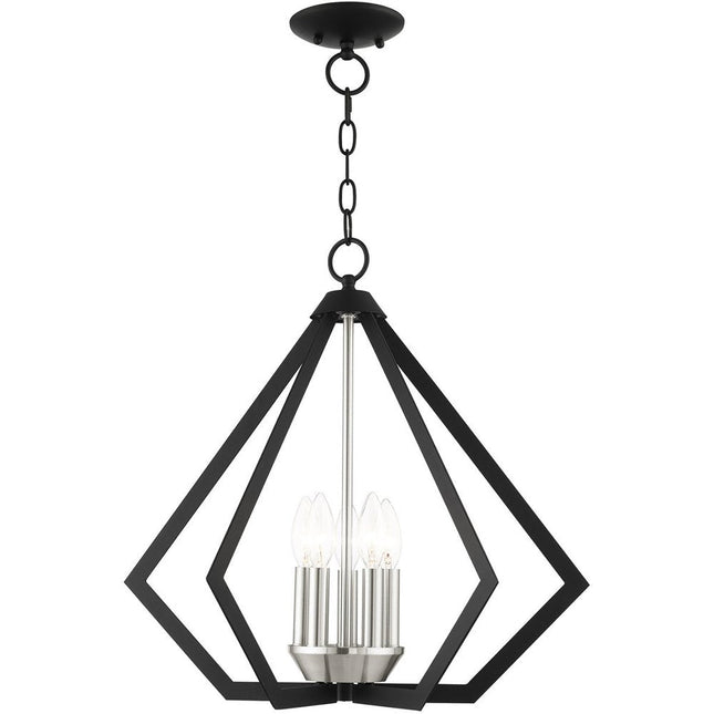 Five Light Dimmable Chandelier With Shades HomeRoots