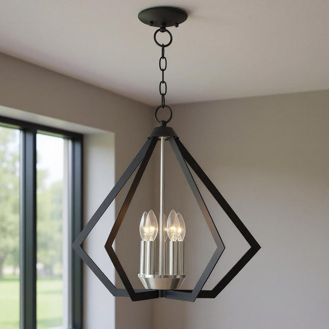 Five Light Dimmable Chandelier With Shades HomeRoots