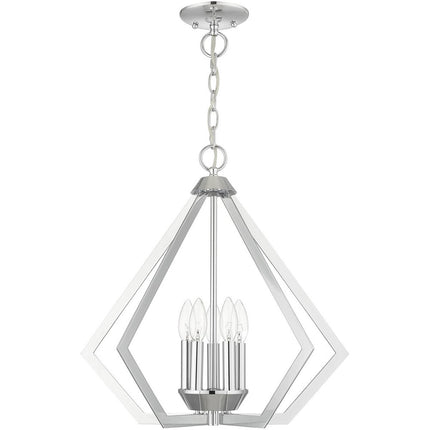 Silver Five Light Metal Dimmable Chandelier With Shades