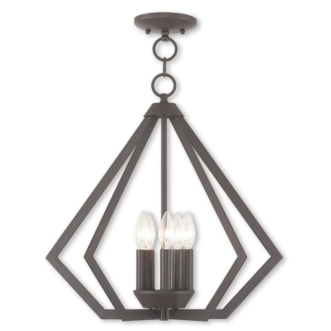 Bronze Five Light Dimmable Chandelier With Shades HomeRoots