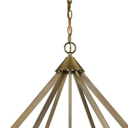 Six Light Dimmable Chandelier With Shades HomeRoots