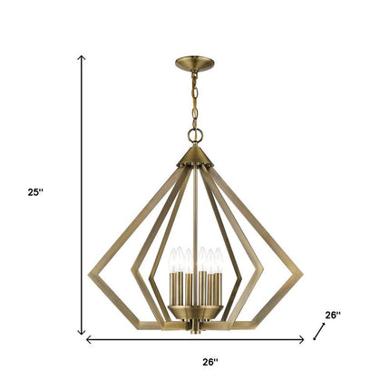 Six Light Dimmable Chandelier With Shades HomeRoots