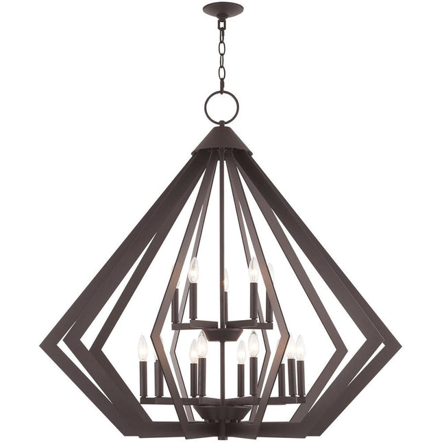 Bronze Multi Light Dimmable Chandelier With Shades HomeRoots