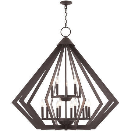 Bronze Multi Light Metal Dimmable Chandelier With Shades