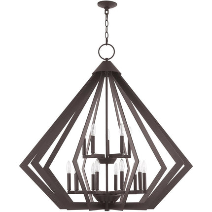 Bronze Multi Light Metal Dimmable Chandelier With Shades