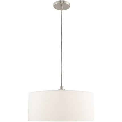 Nickel Metal Dimmable Chandelier With Shades