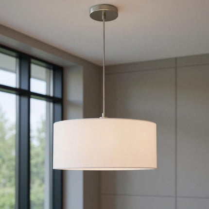 Nickel Metal Dimmable Chandelier With Shades