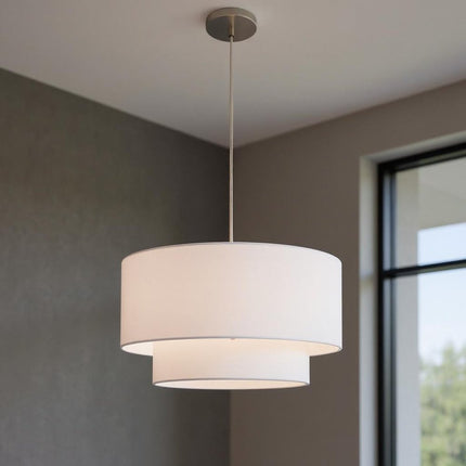 Nickel Metal Dimmable Chandelier With Shades