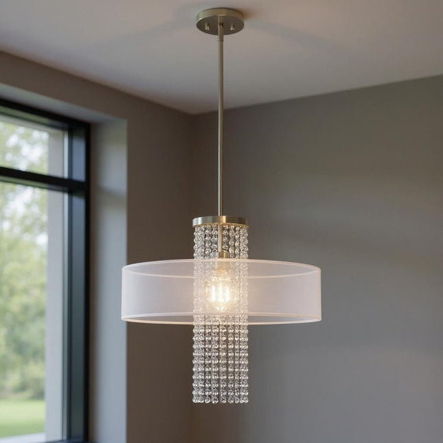 Dimmable Chandelier With Shades HomeRoots